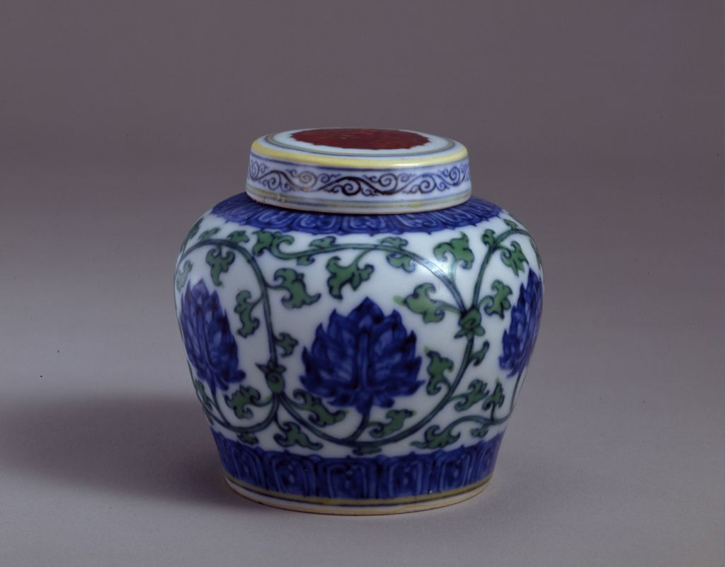 图片[1]-Colorful lotus pot-China Archive